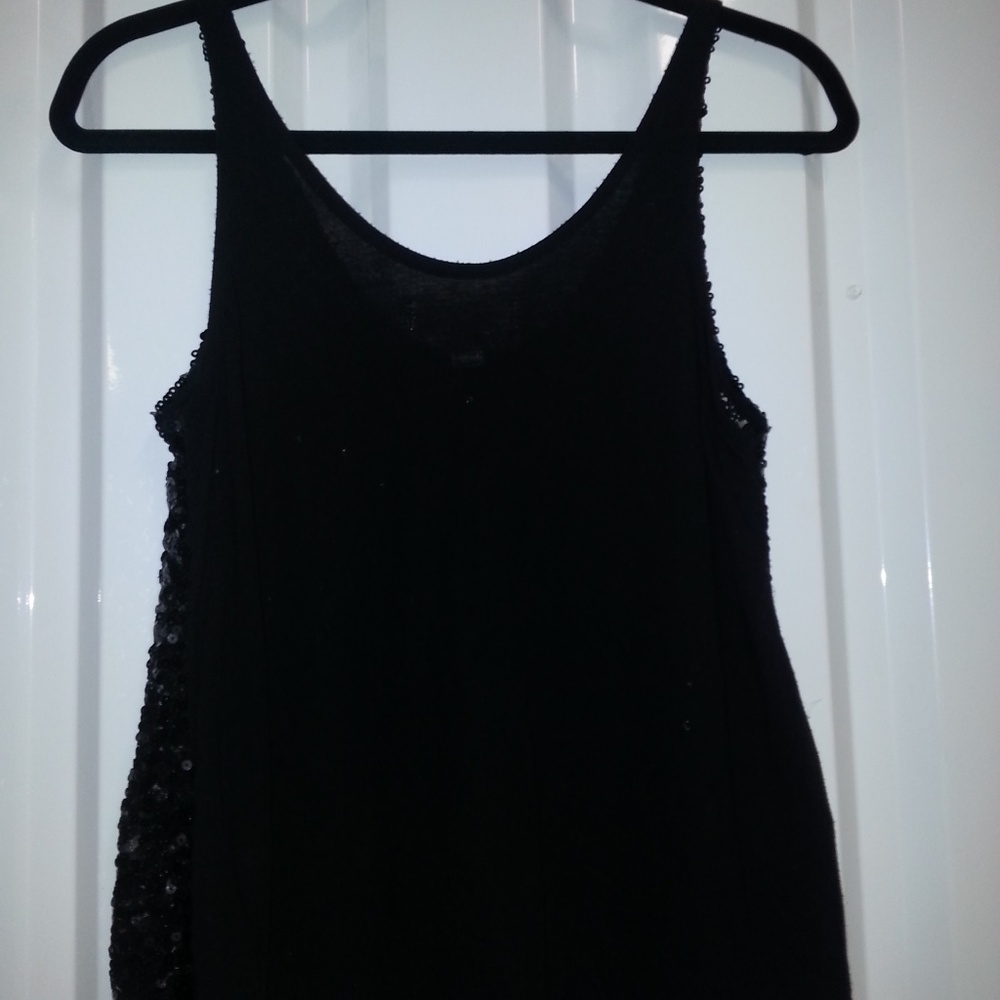 Decree sequin tank top size M women's black - Picture 3 of 7